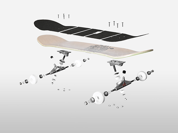 3D Explose 1/10 SK8. Work in progress